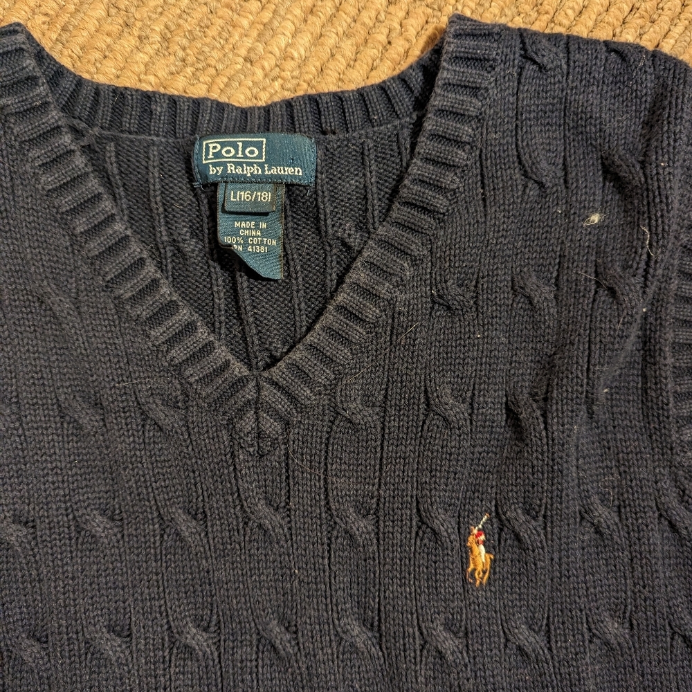 Ralph Lauren Navy Blue Sweater Vest